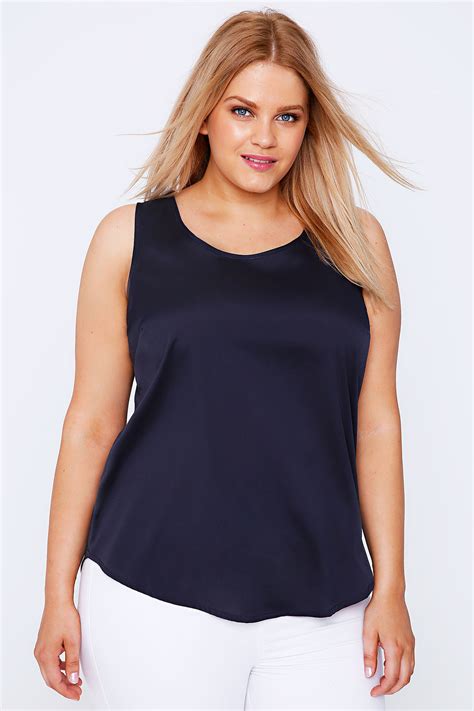 navy sleeveless tops for women.